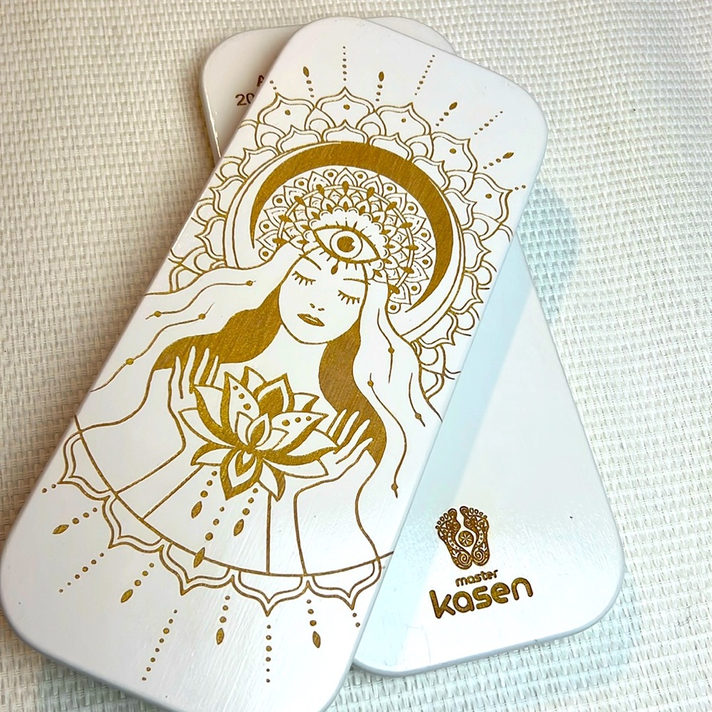 Set of 2 Sadhu Boards Handmade 🤎 limited edition hexagon 8 mm light Goddess